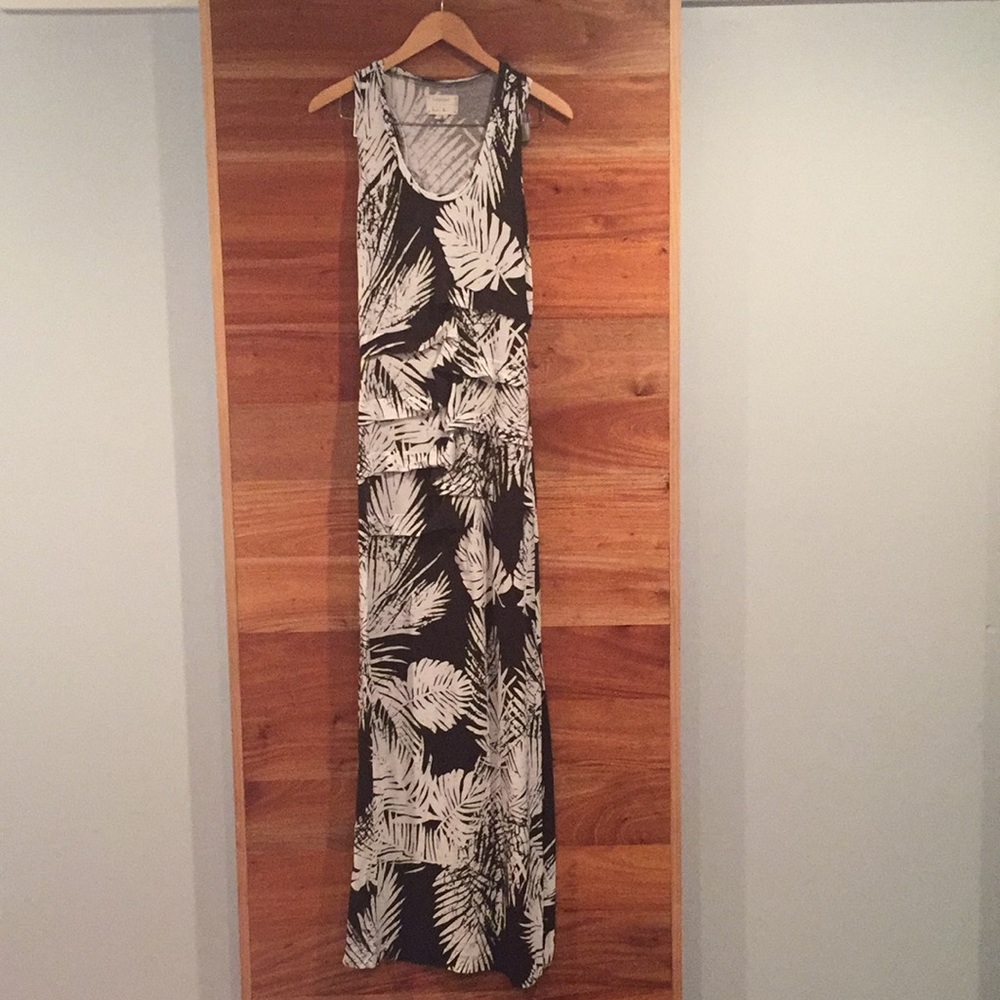 Palm Print Maxi Maternity Dress